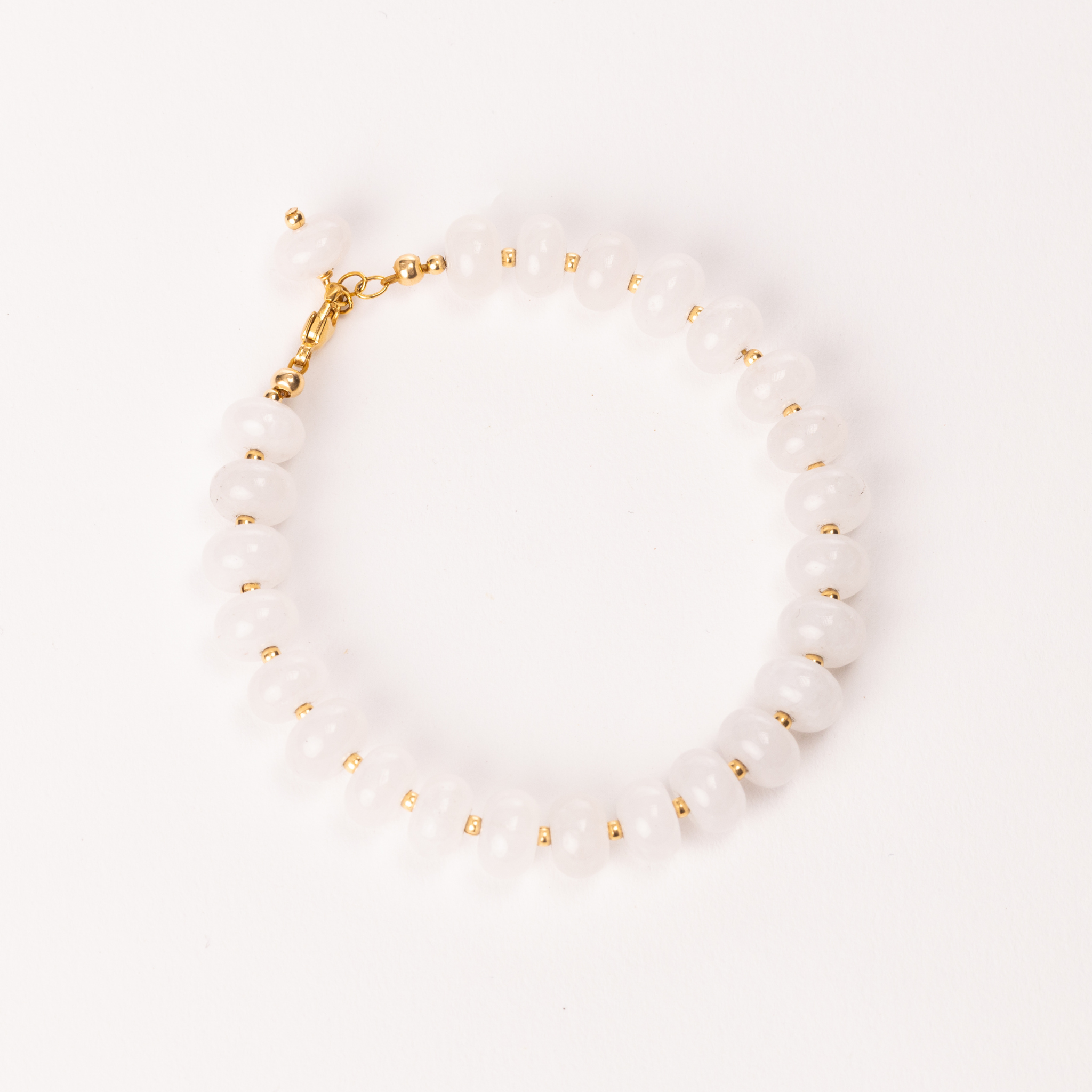 Emma Bracelet, White Jade