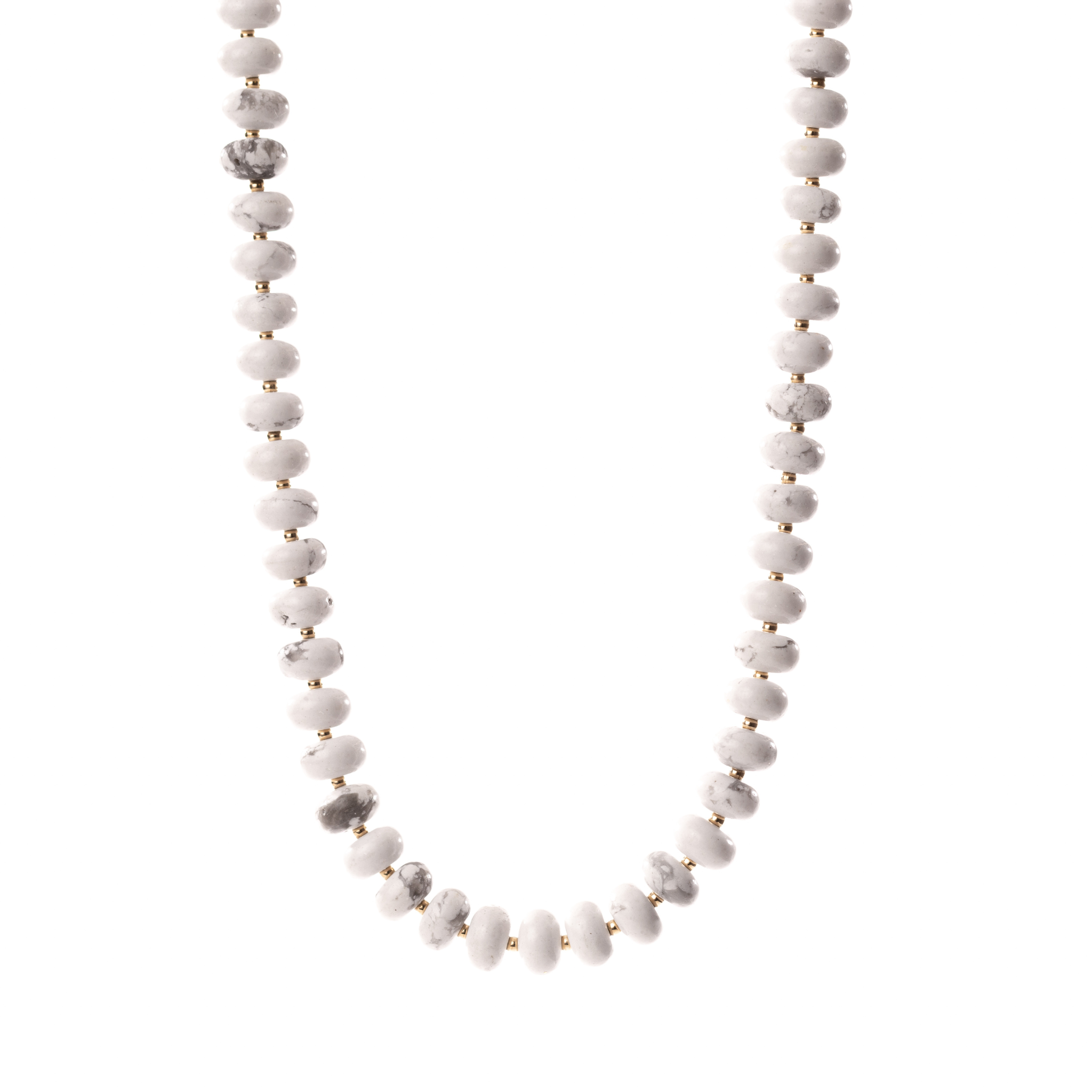 Emma Necklace, White Howlite