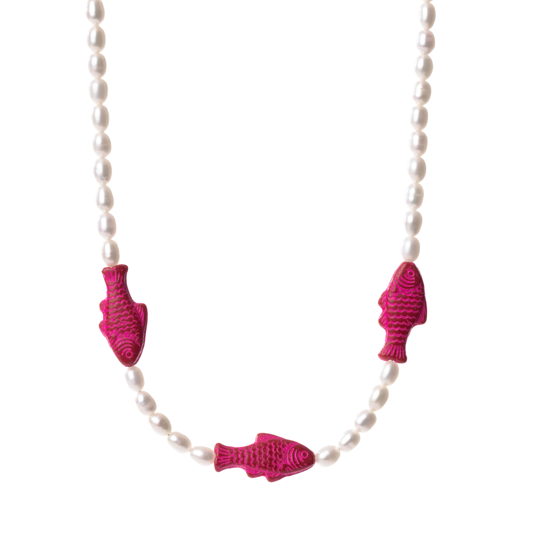 Meghan Necklace, Pink Fish
