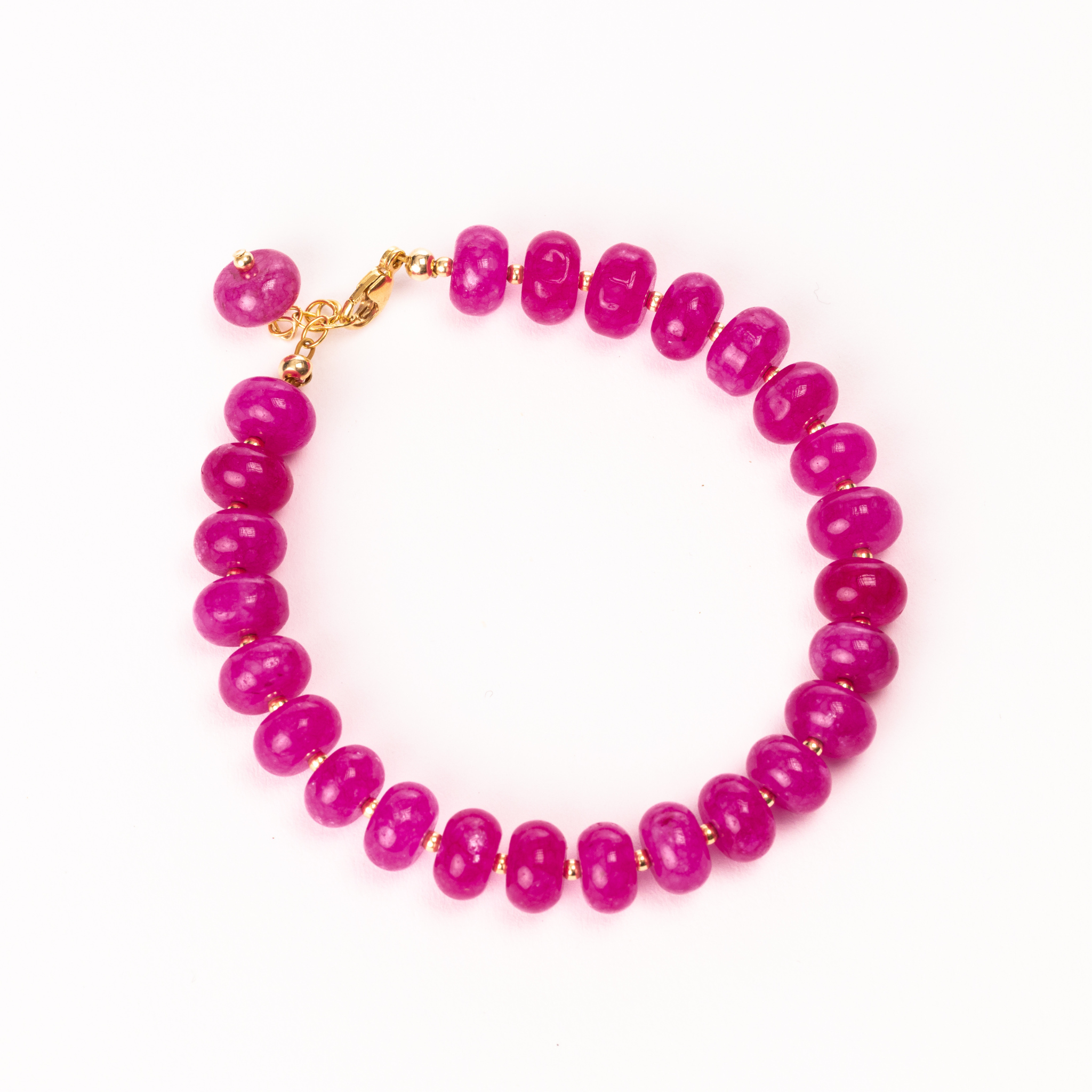 Emma Bracelet, Fucshia Jade